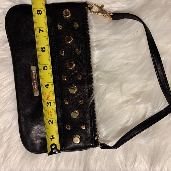 Michael Kors Black Clutch with Gold Accents - Picture 5 of 6